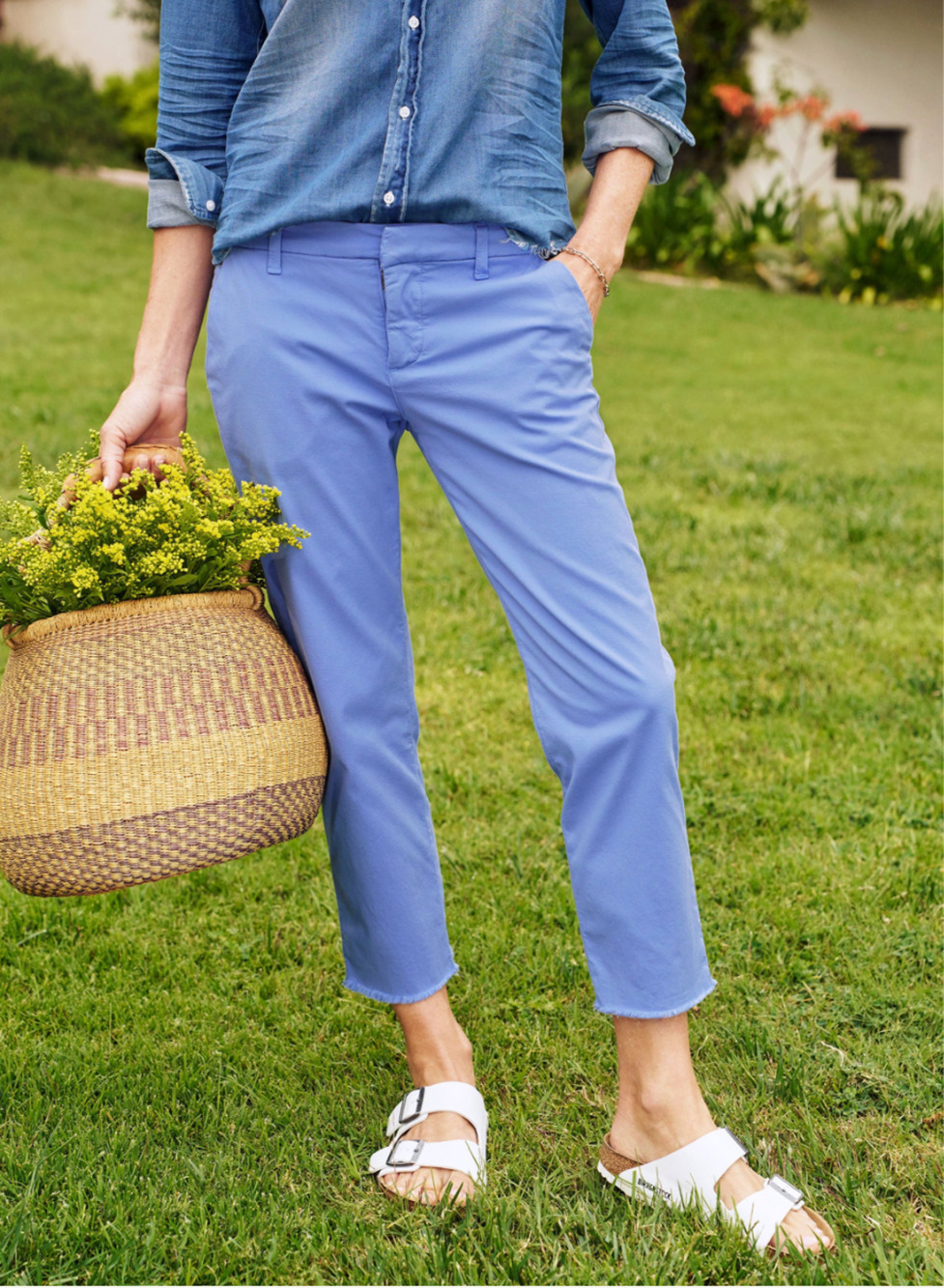 Frank & Eileen Wicklow The Italian Chino Pants Performance Twill Lilac Blue 6